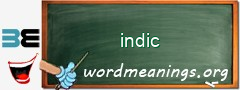 WordMeaning blackboard for indic